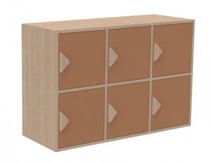meuble 6 casiers avec portes horizontal K'briol